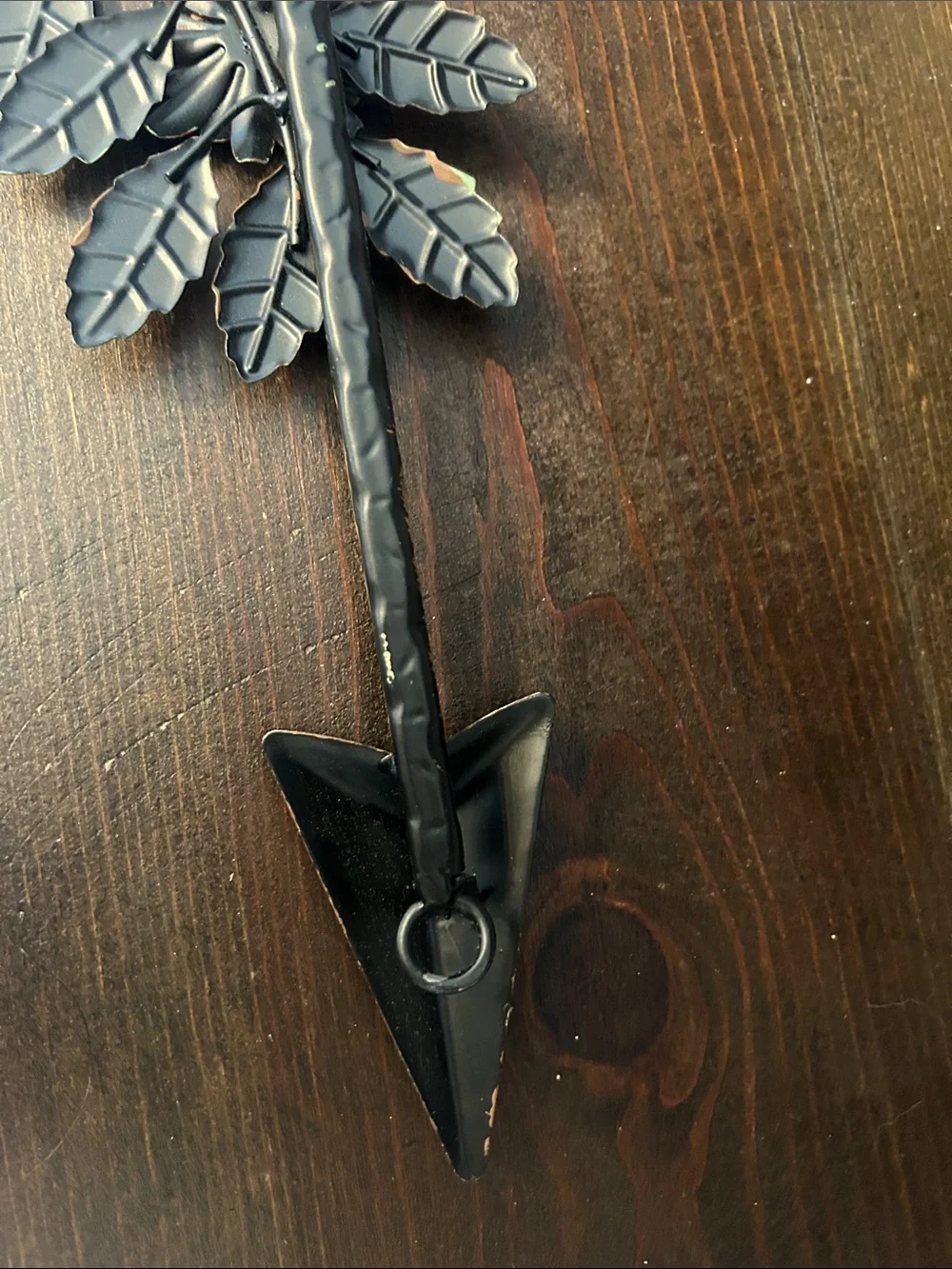 Metal Floral Arrow Wall Decor  with Multicolor Flowers